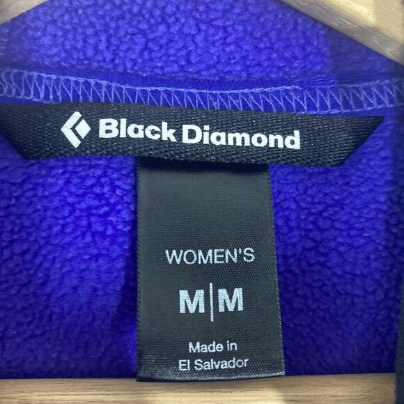 Black Diamond Jacket Womens Medium Polartec Full Zip Hooded Outdoors Fleece - Picture 13 of 16